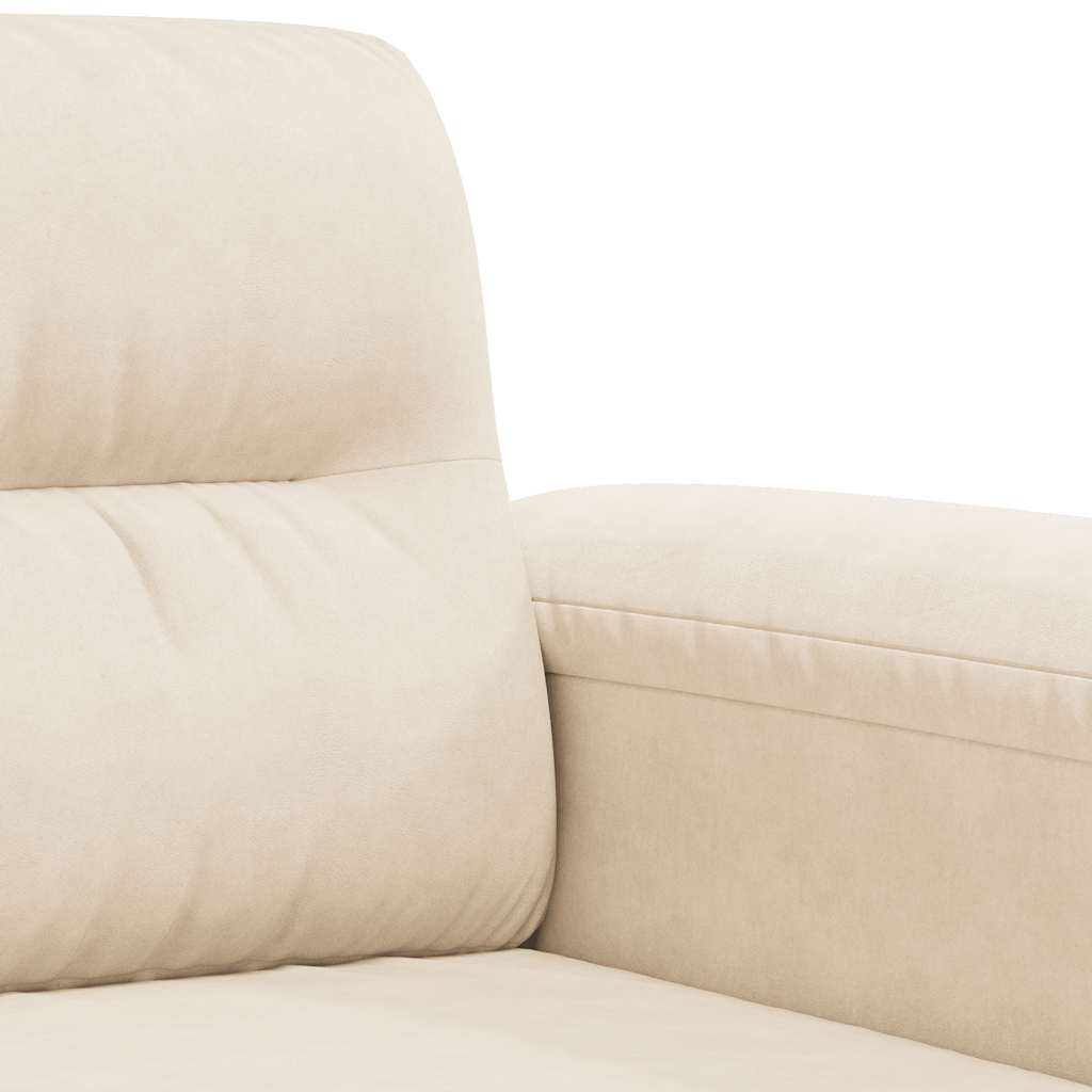 3-Sitzer-Sofa Beige 180 cm Mikrofasergewebe