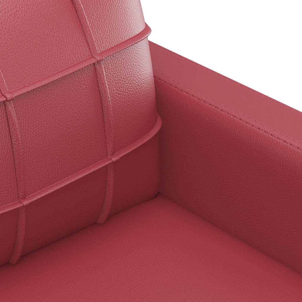 2-Sitzer-Sofa Weinrot 120 cm Kunstleder