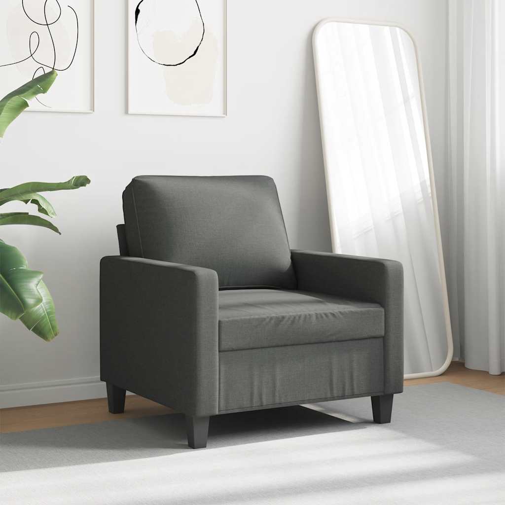Sofasessel Dunkelgrau 60 cm Stoff