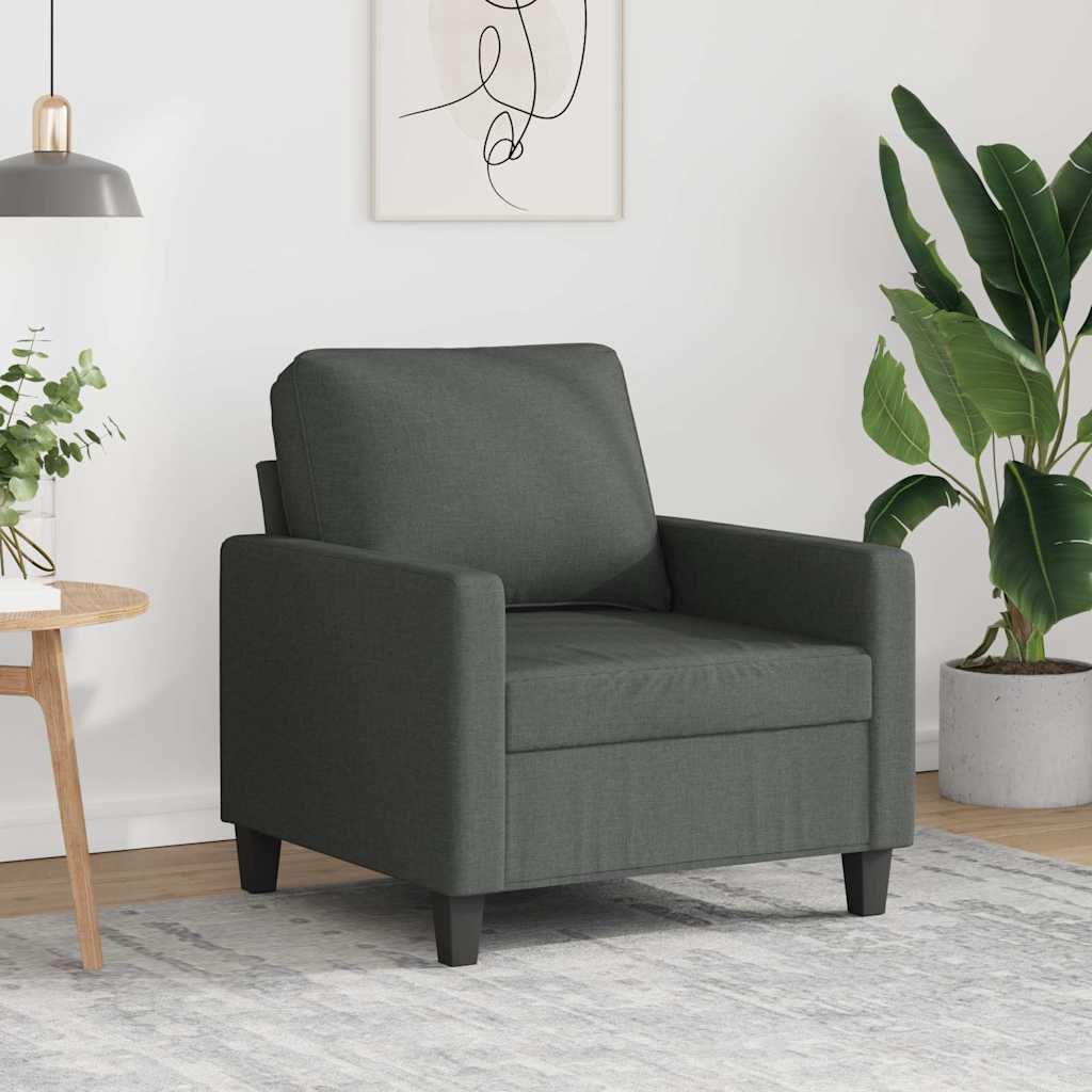 Sofasessel Dunkelgrau 60 cm Stoff