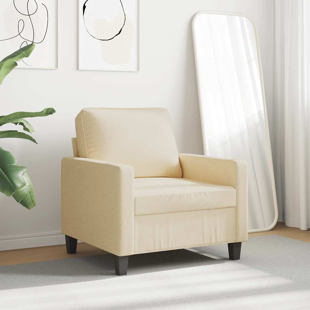 Sessel Creme 60 cm Stoff