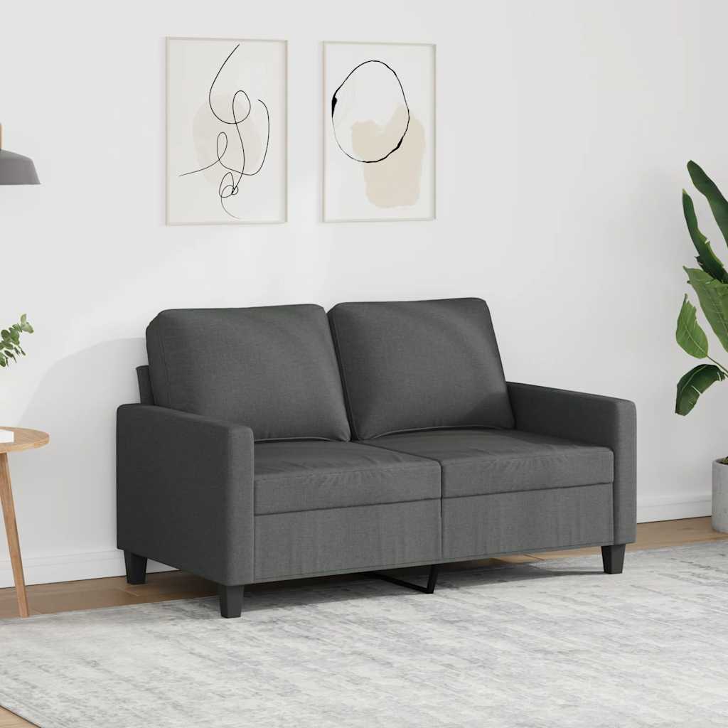 2-Sitzer-Sofa Dunkelgrau 120 cm Stoff