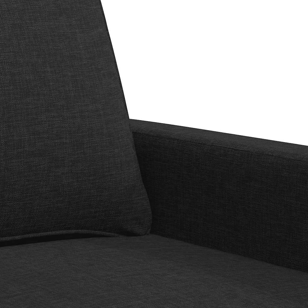 2-Sitzer-Sofa Schwarz 120 cm Stoff