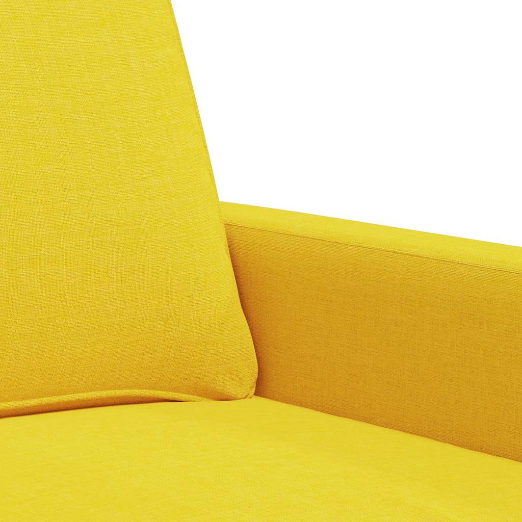2-Sitzer-Sofa Hellgelb 120 cm Stoff