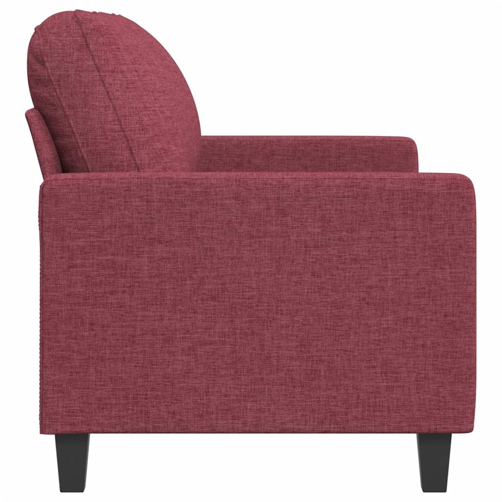 2-Sitzer-Sofa Weinrot 120 cm Stoff