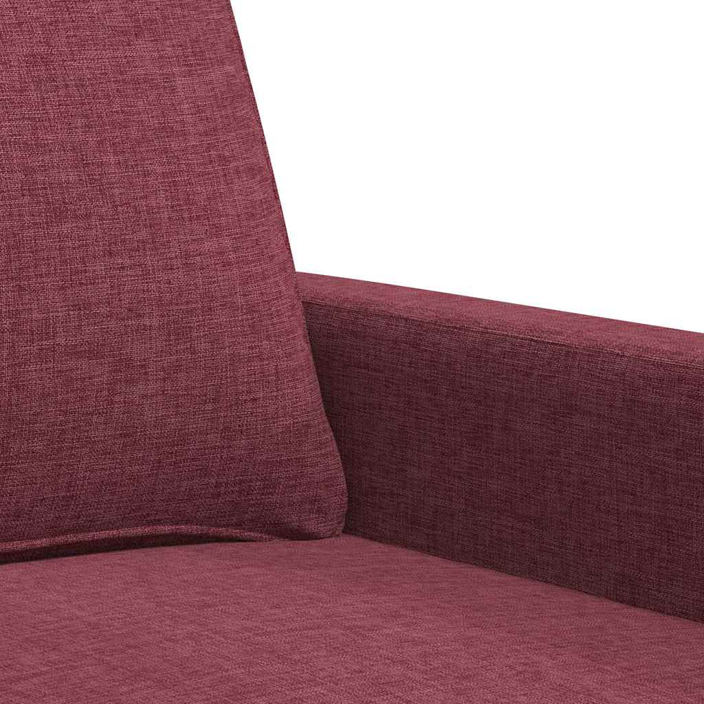 2-Sitzer-Sofa Weinrot 120 cm Stoff