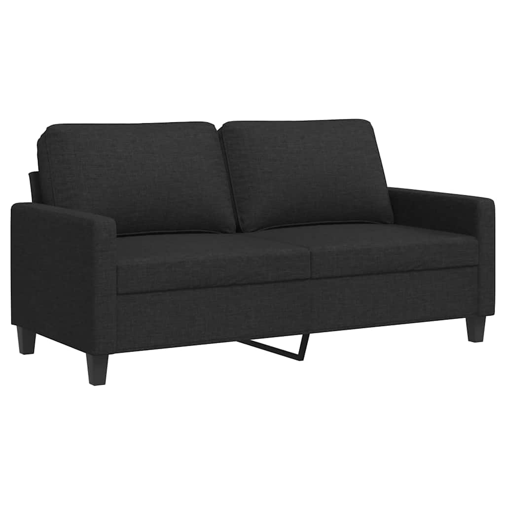 2-Sitzer-Sofa Schwarz 140 cm Stoff