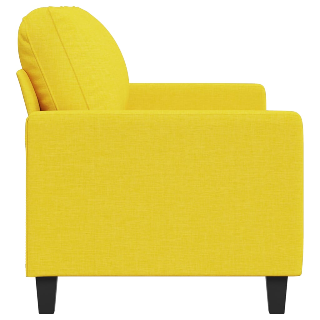 2-Sitzer-Sofa Hellgelb 140 cm Stoff