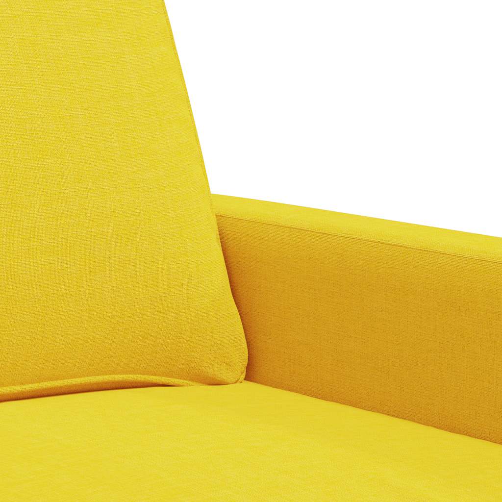 2-Sitzer-Sofa Hellgelb 140 cm Stoff
