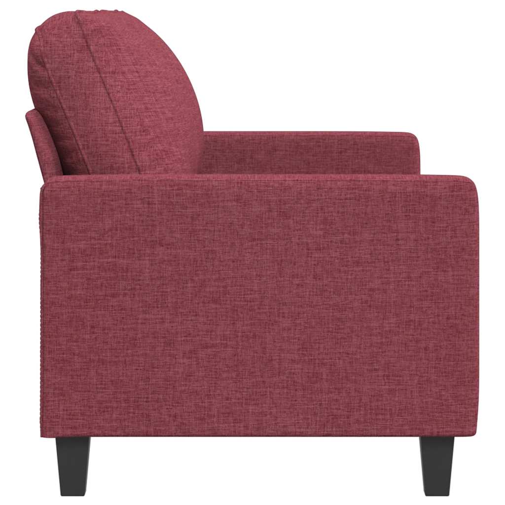 2-Sitzer-Sofa Weinrot 140 cm Stoff
