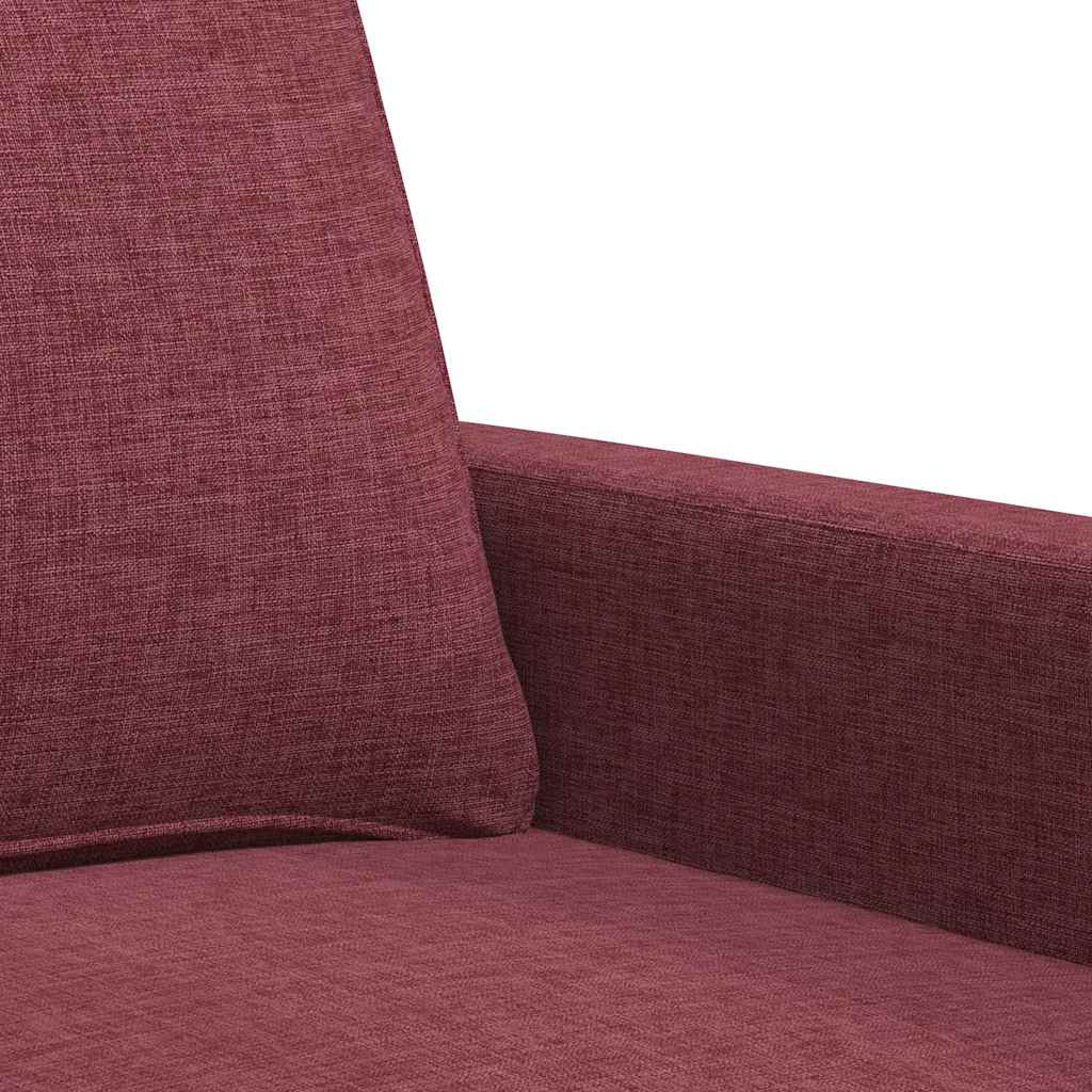 2-Sitzer-Sofa Weinrot 140 cm Stoff
