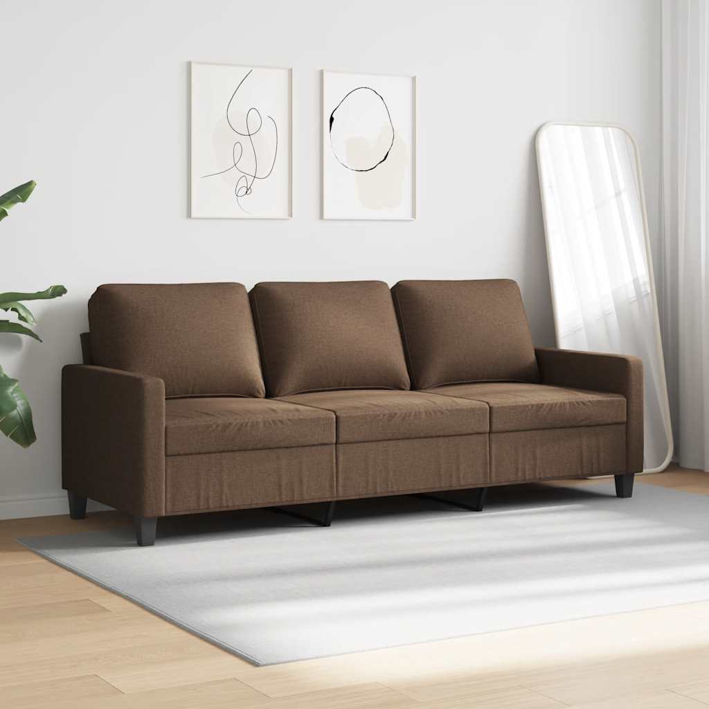 3-Sitzer-Sofa Braun 180 cm Stoff