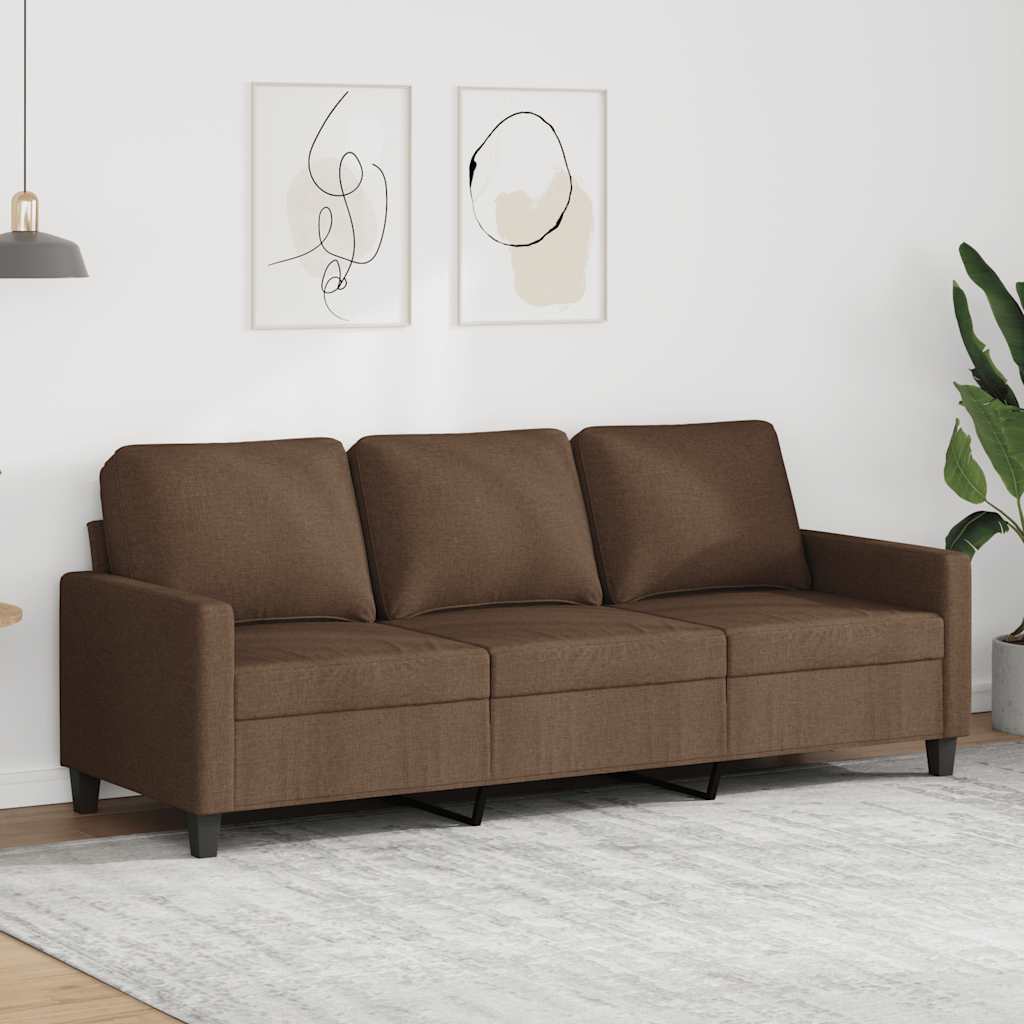 3-Sitzer-Sofa Braun 180 cm Stoff