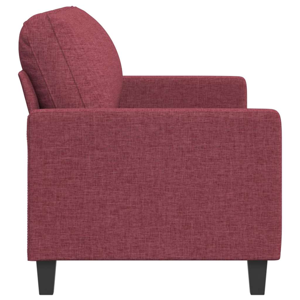 3-Sitzer-Sofa Weinrot 180 cm Stoff