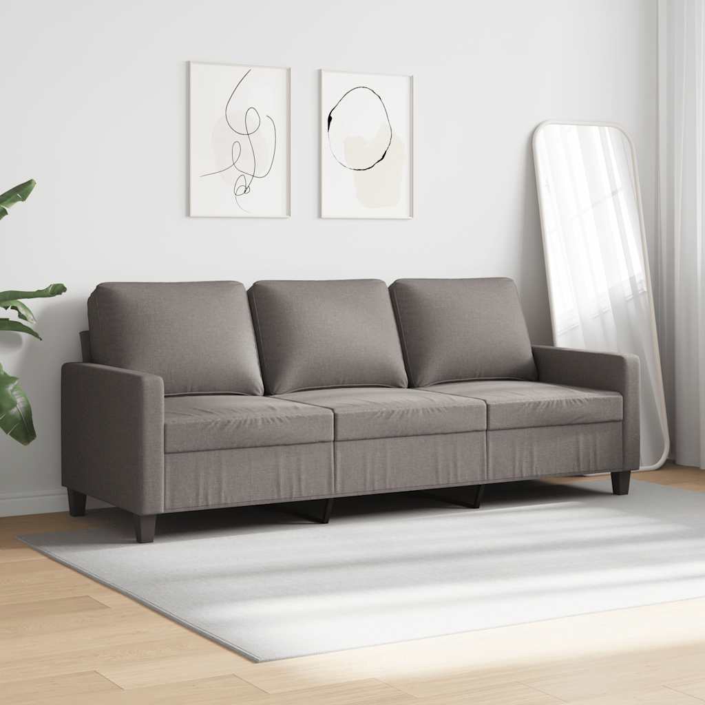 3-Sitzer-Sofa Taupe 180 cm Stoff