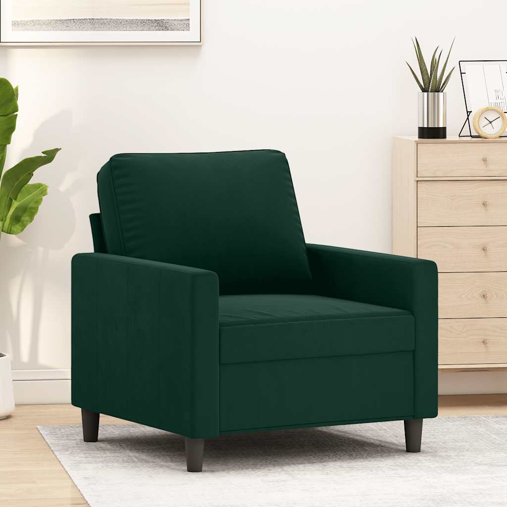Sessel Dunkelgrün 60 cm Samt