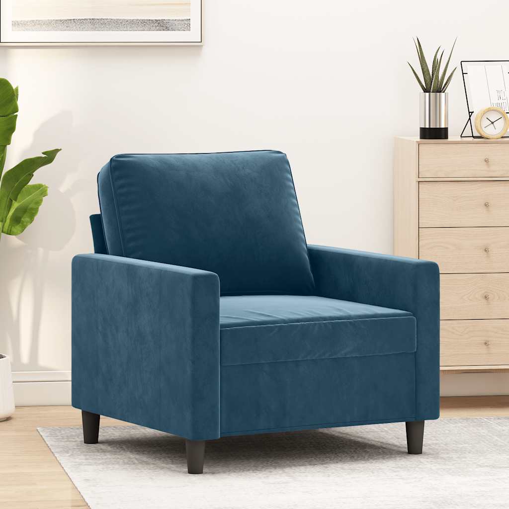 Sessel Blau 60 cm Samt
