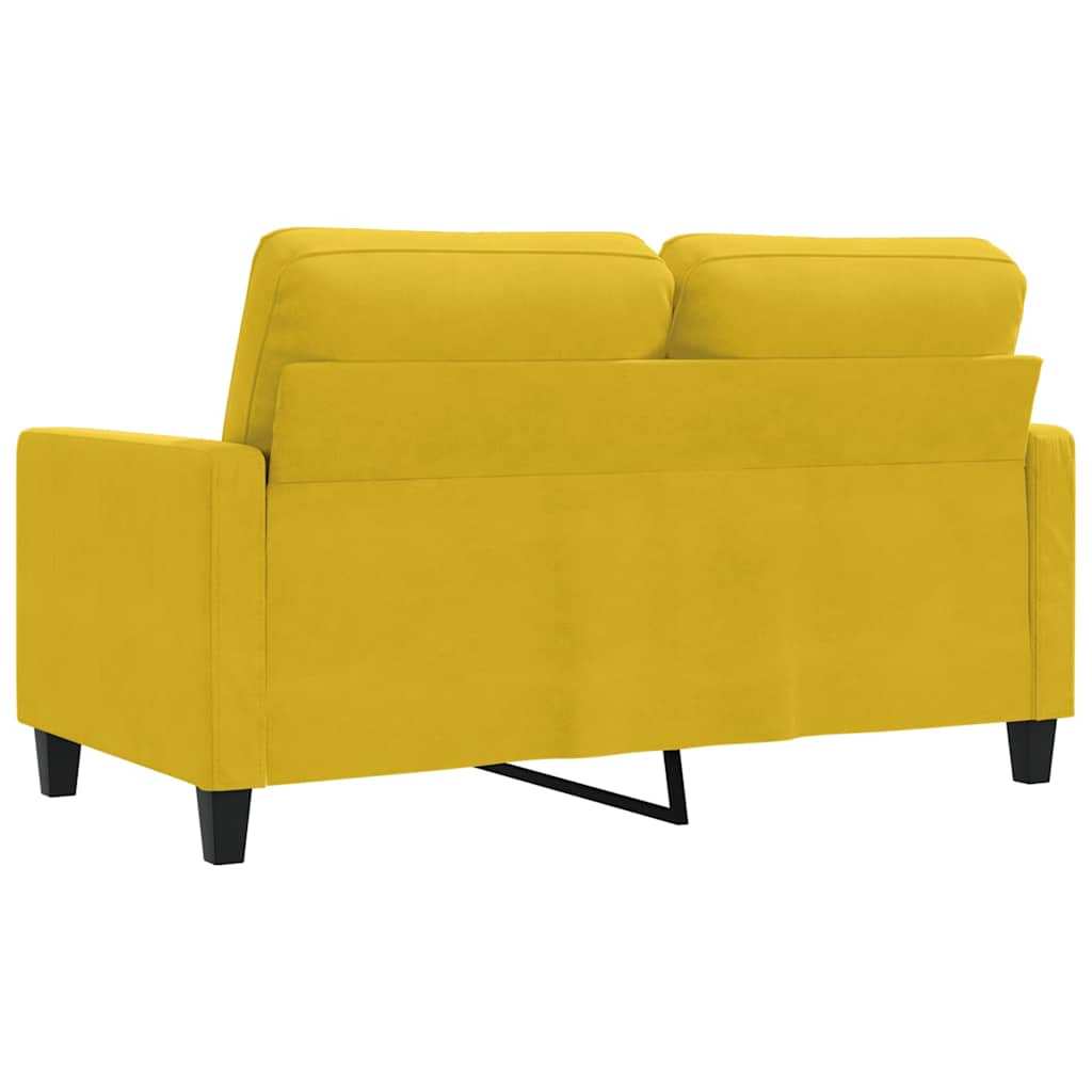 2-Sitzer-Sofa Gelb 120 cm Samt