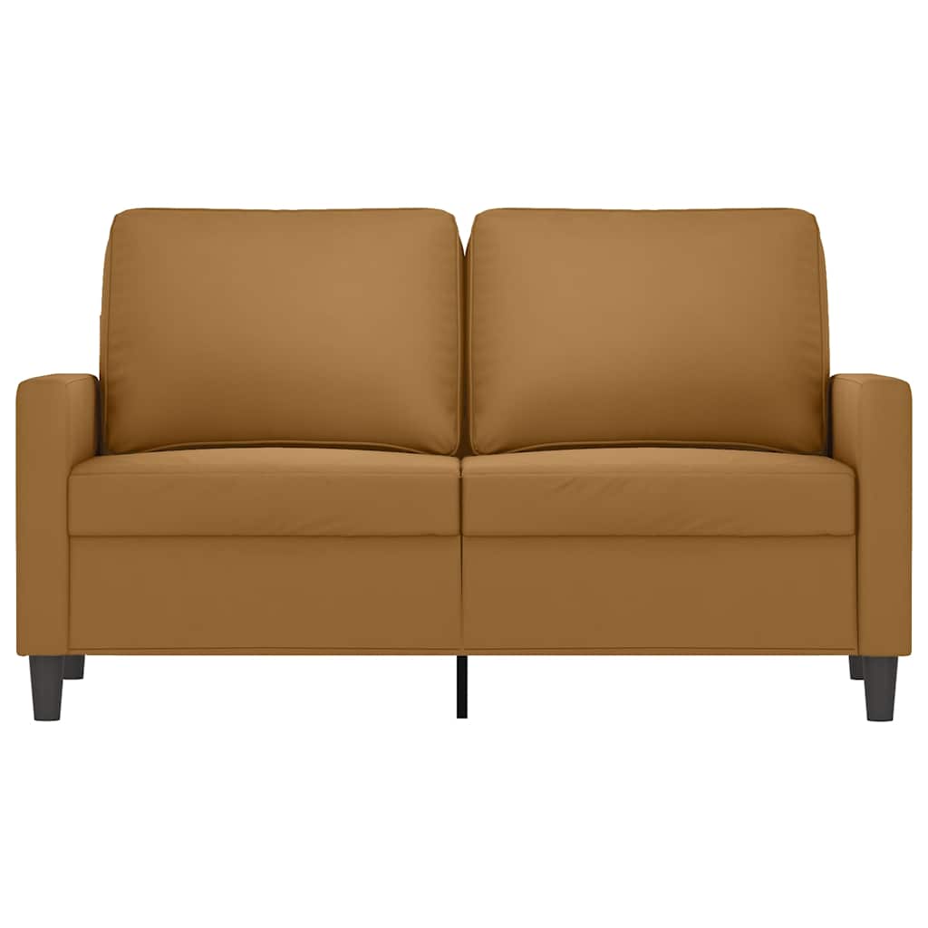 2-Sitzer-Sofa Braun 120 cm Samt