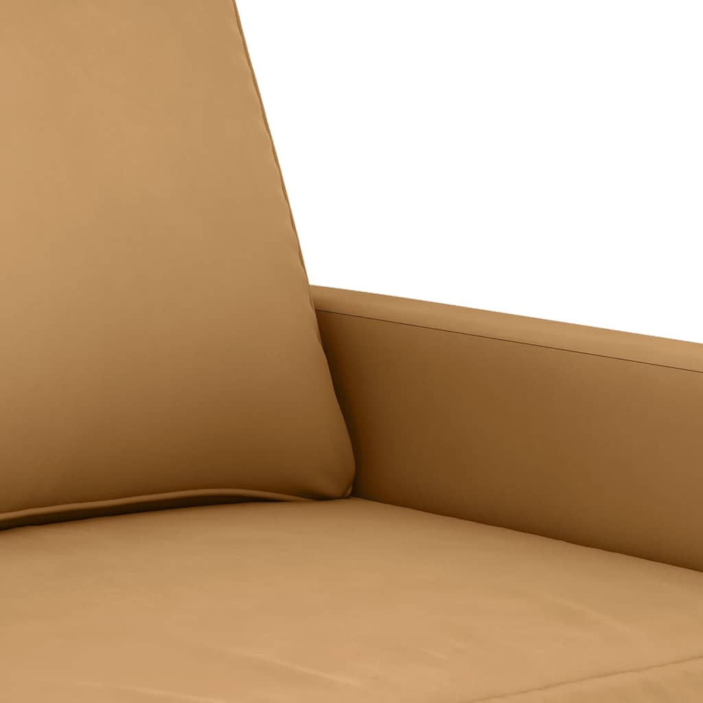 2-Sitzer-Sofa Braun 120 cm Samt