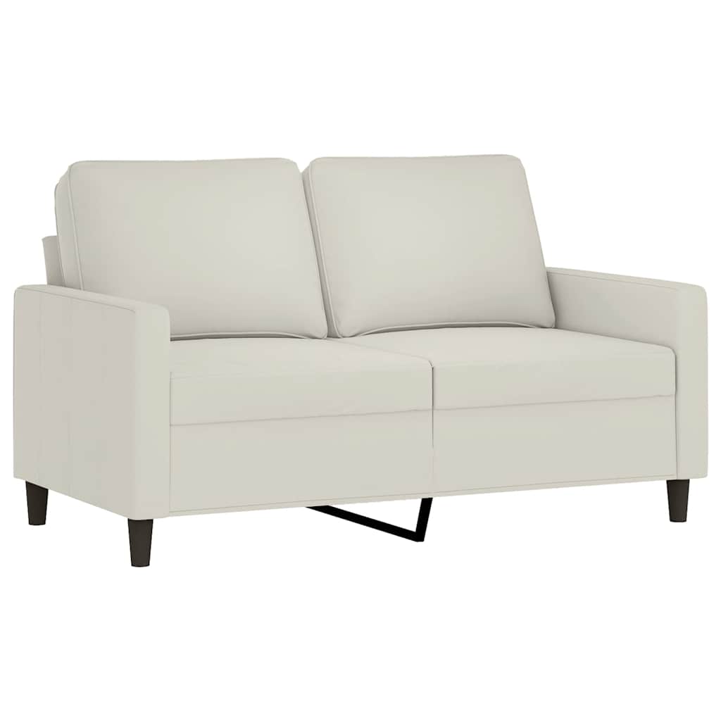 2-Sitzer-Sofa Creme 120 cm Samt