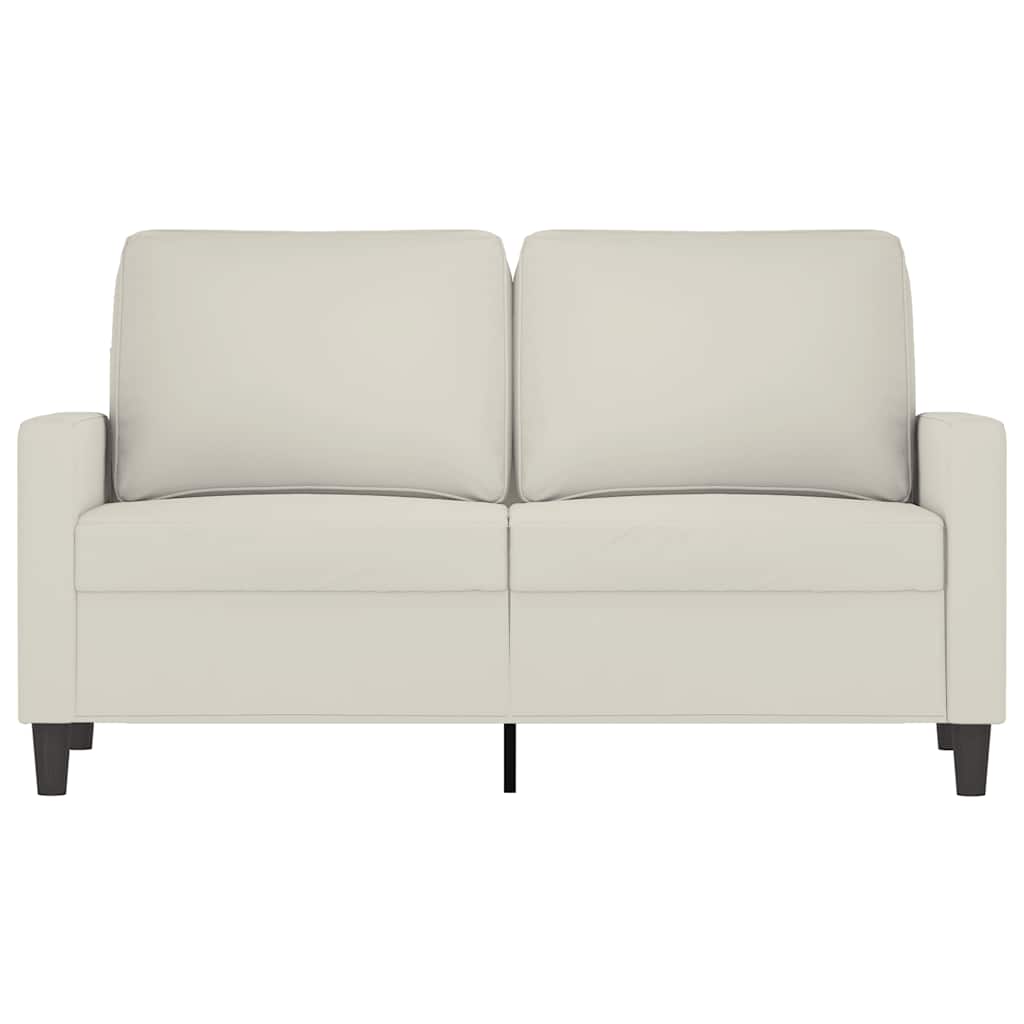 2-Sitzer-Sofa Creme 120 cm Samt