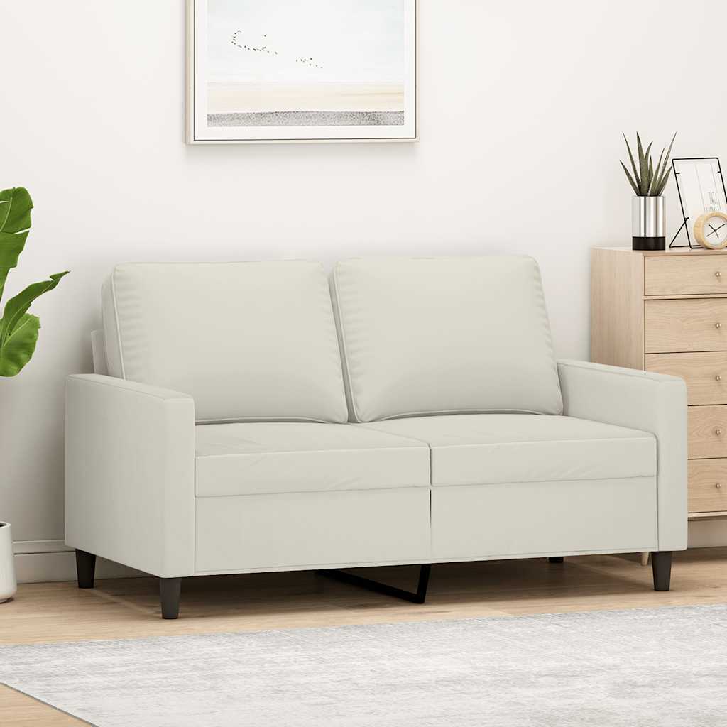 2-Sitzer-Sofa Creme 120 cm Samt