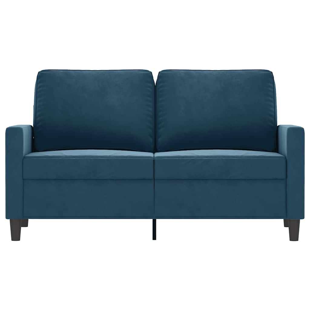 2-Sitzer-Sofa Blau 120 cm Samt