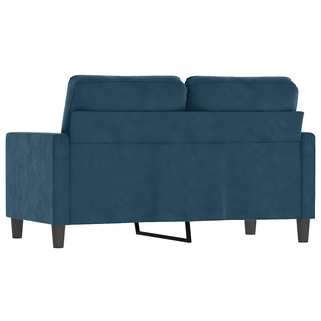 2-Sitzer-Sofa Blau 120 cm Samt