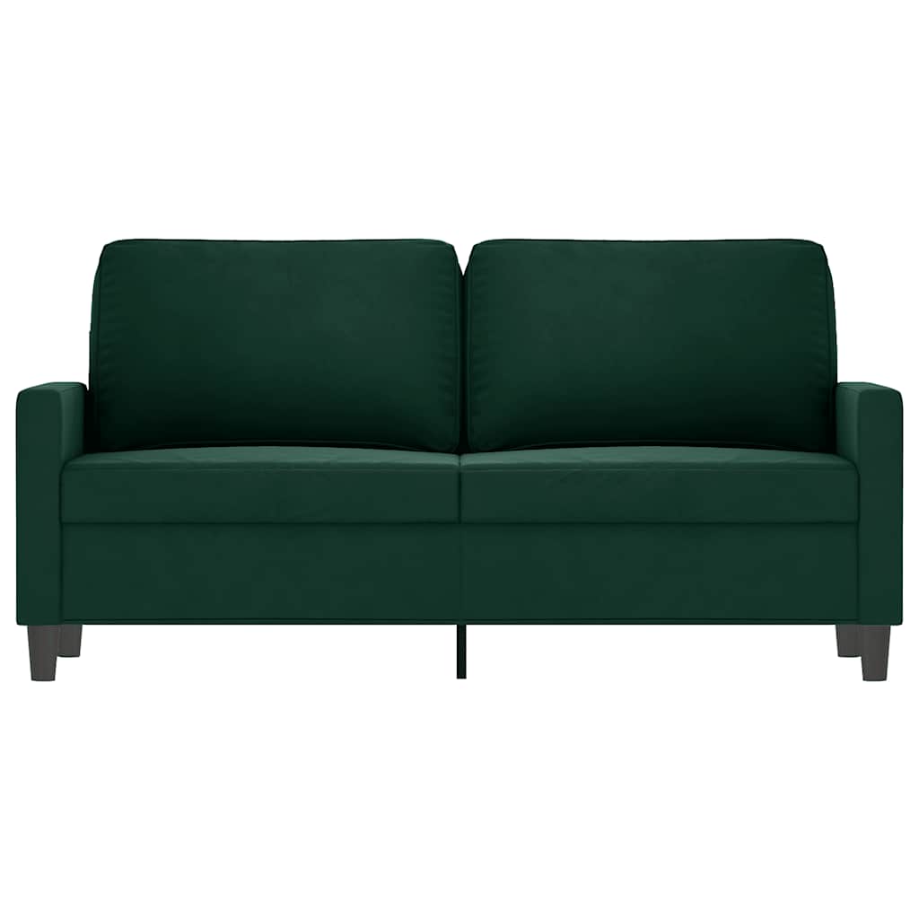2-Sitzer-Sofa Dunkelgrün 140 cm Samt