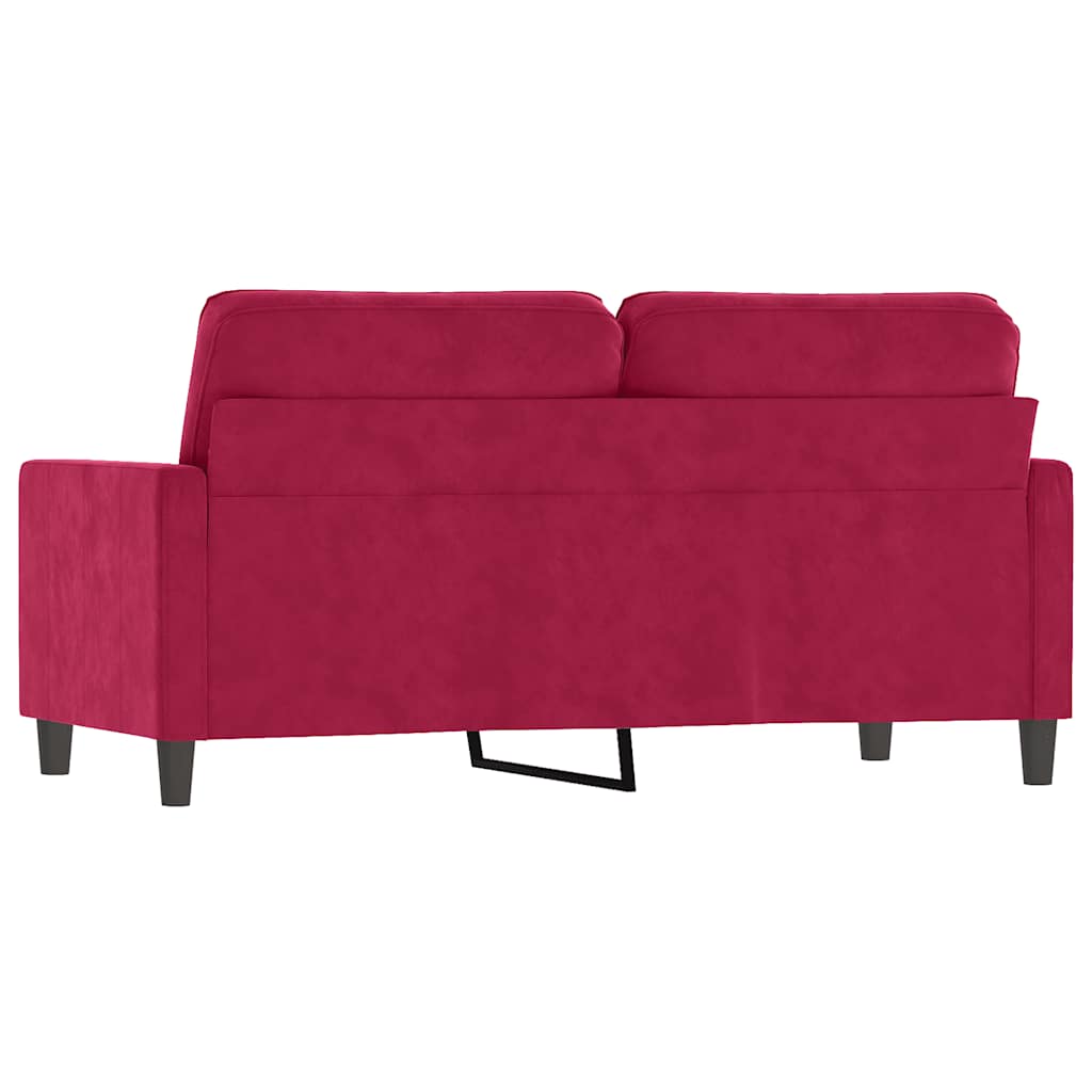 2-Sitzer-Sofa Weinrot 140 cm Samt