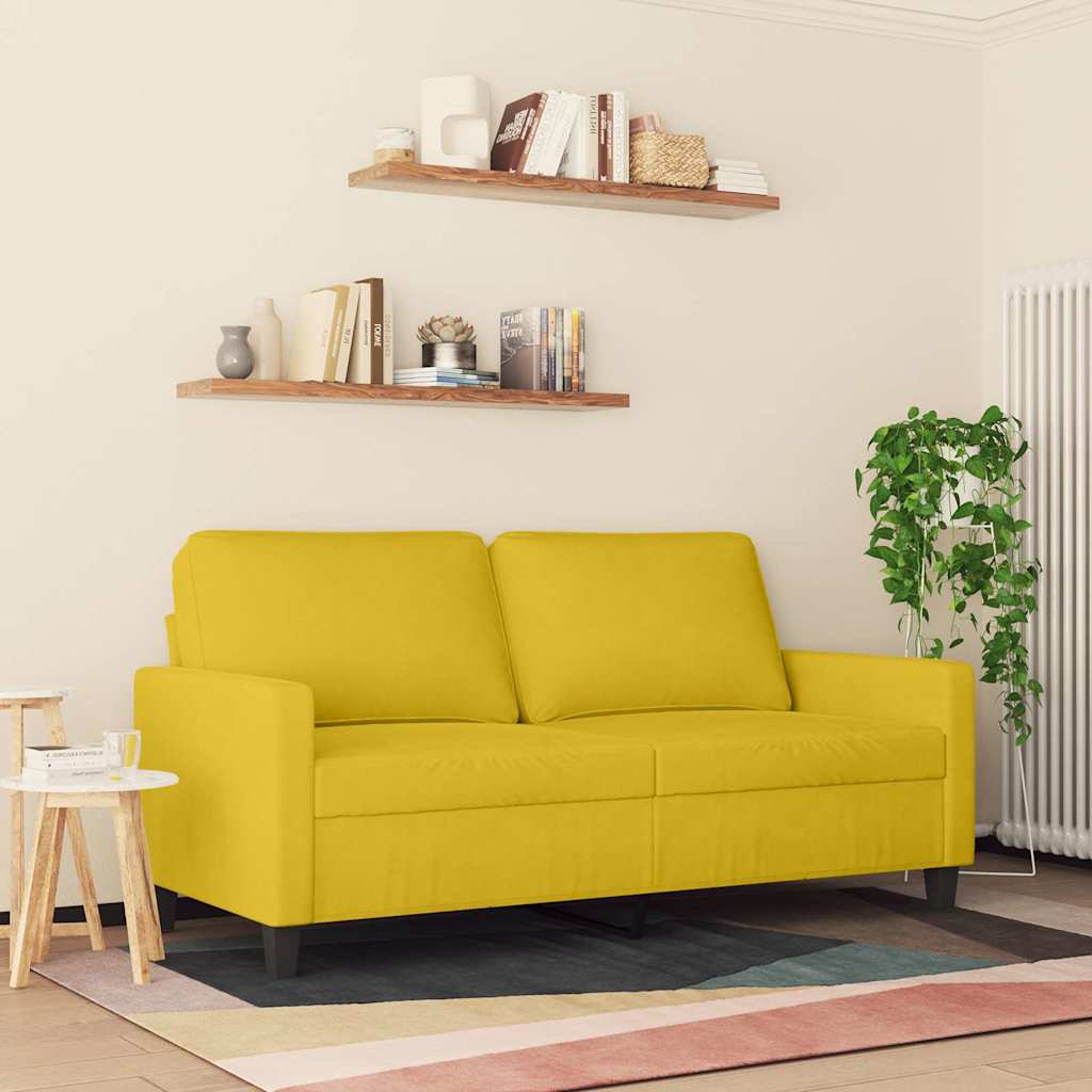2-Sitzer-Sofa Gelb 140 cm Samt