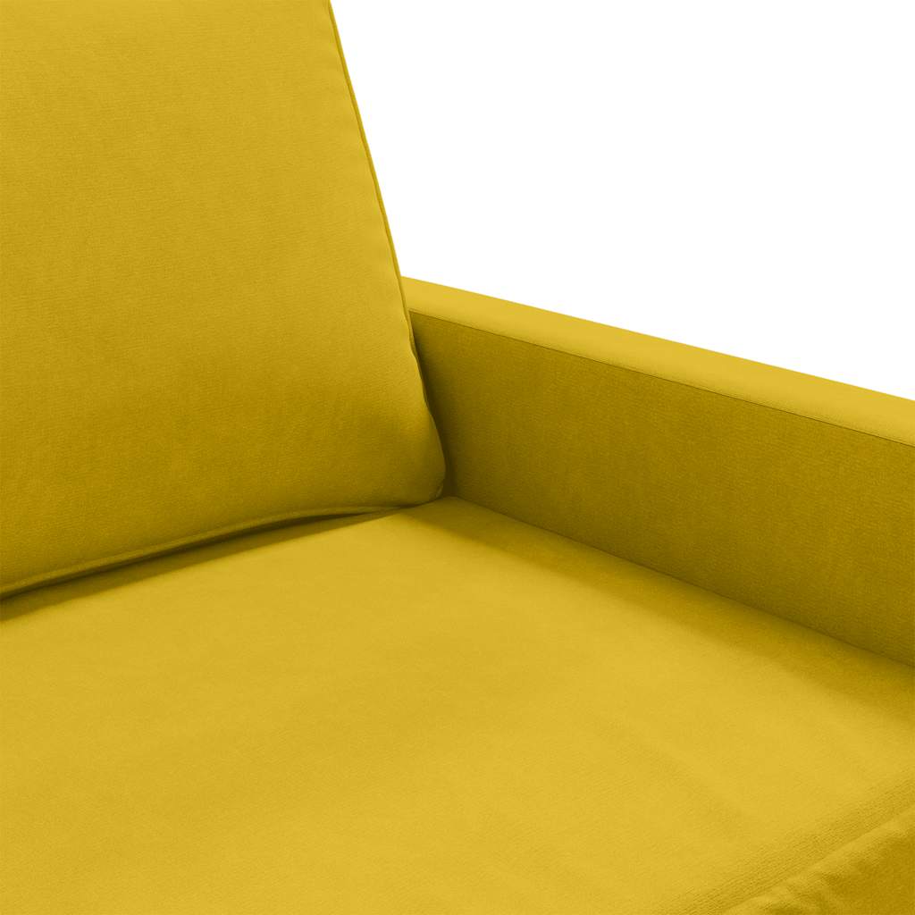 2-Sitzer-Sofa Gelb 140 cm Samt