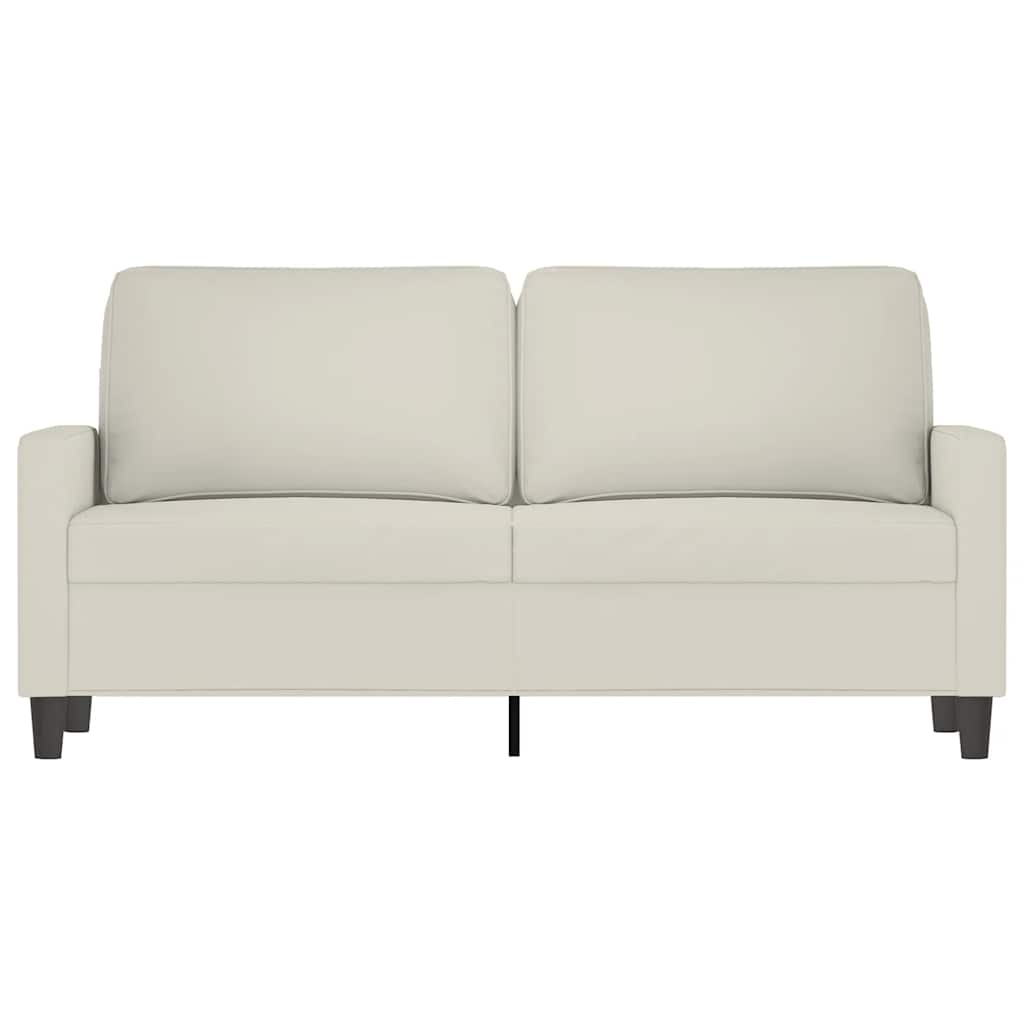 2-Sitzer-Sofa Creme 140 cm Samt