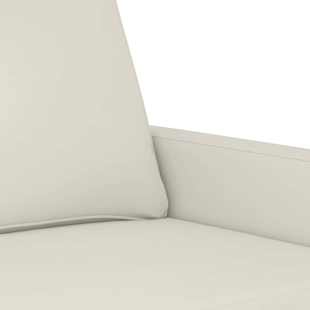 2-Sitzer-Sofa Creme 140 cm Samt