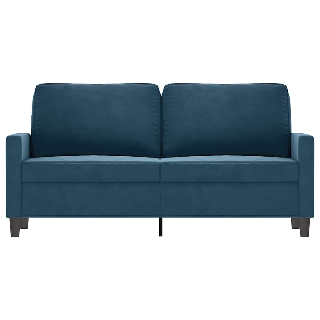 2-Sitzer-Sofa Blau 140 cm Samt