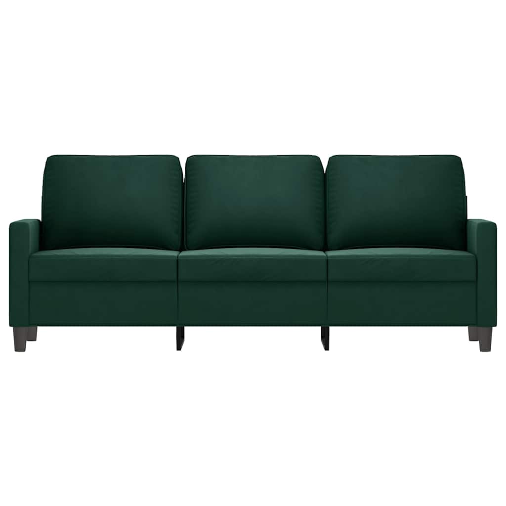 3-Sitzer-Sofa Dunkelgrün 180 cm Samt