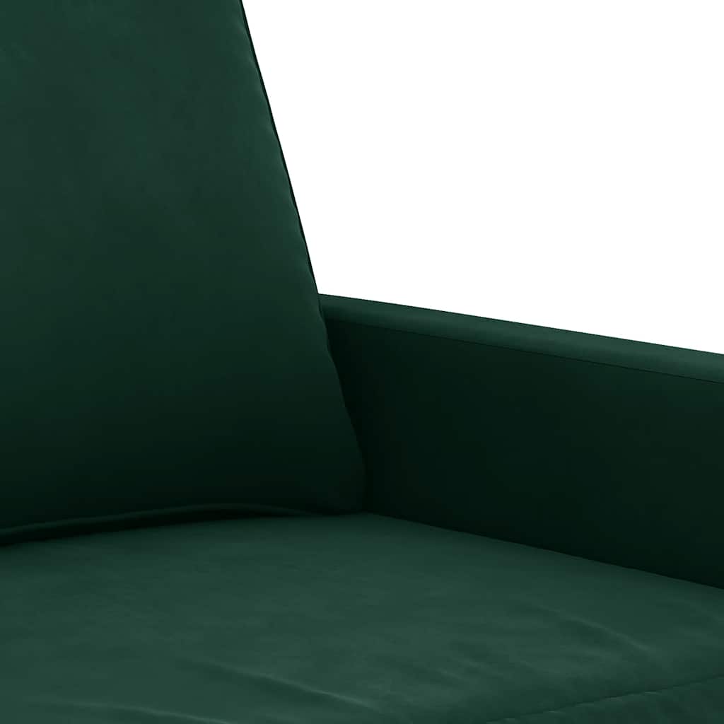 3-Sitzer-Sofa Dunkelgrün 180 cm Samt