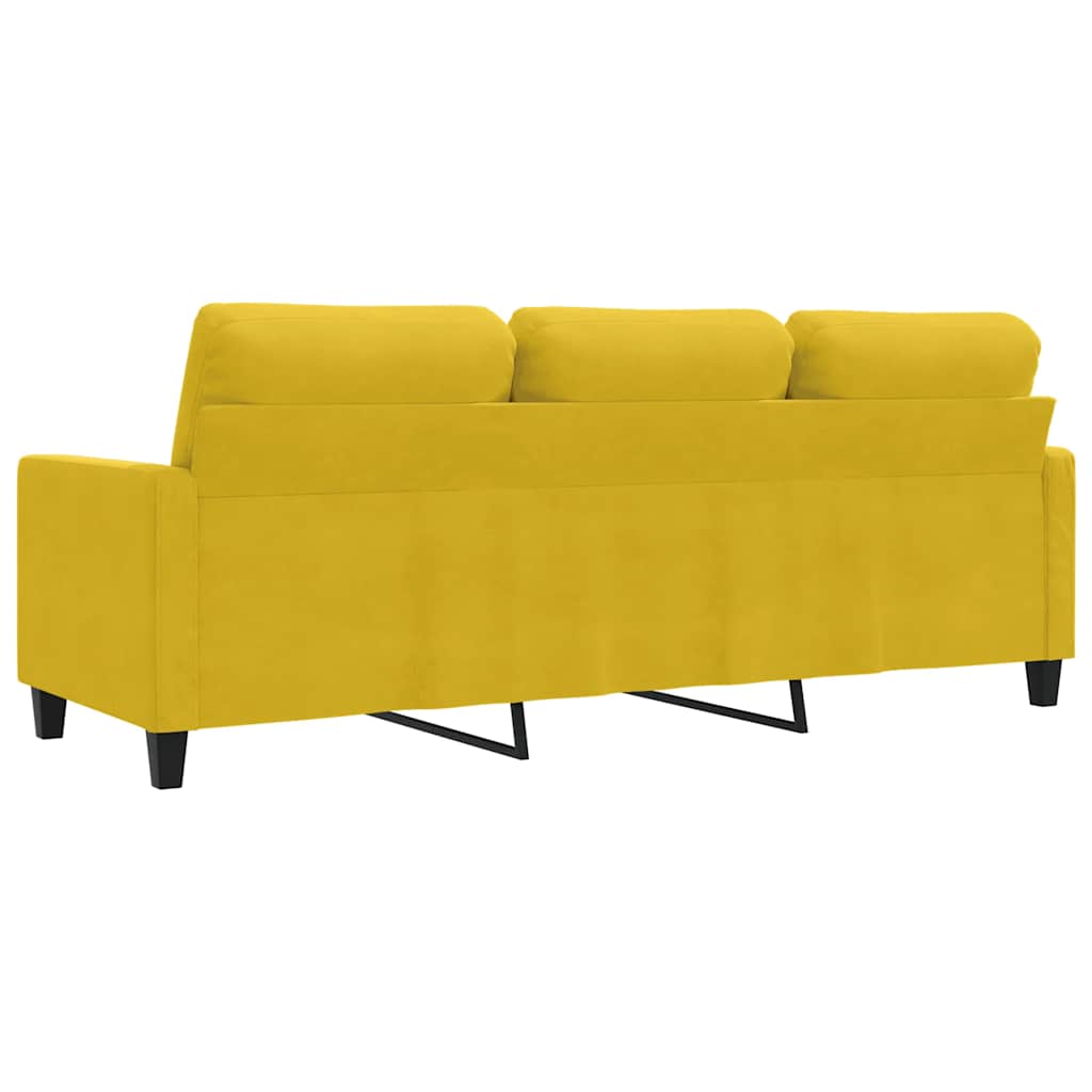 3-Sitzer-Sofa Gelb 180 cm Samt