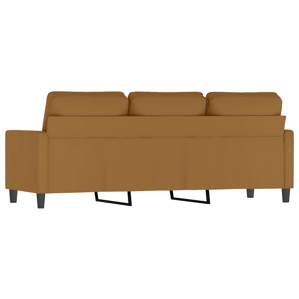 3-Sitzer-Sofa Braun 180 cm Samt