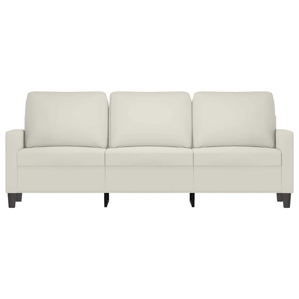 3-Sitzer-Sofa Creme 180 cm Samt