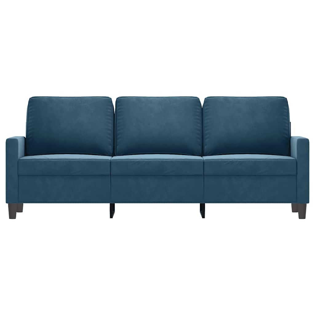 3-Sitzer-Sofa Blau 180 cm Samt