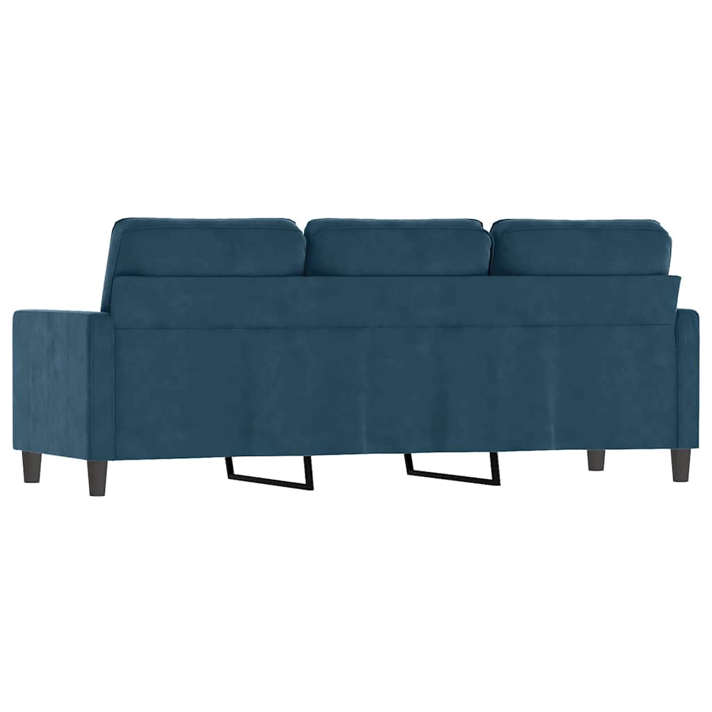 3-Sitzer-Sofa Blau 180 cm Samt