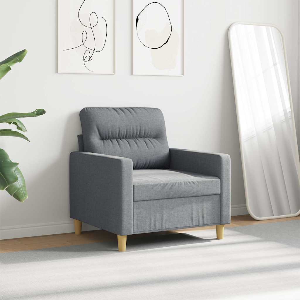 Sofasessel Hellgrau 60 cm Stoff
