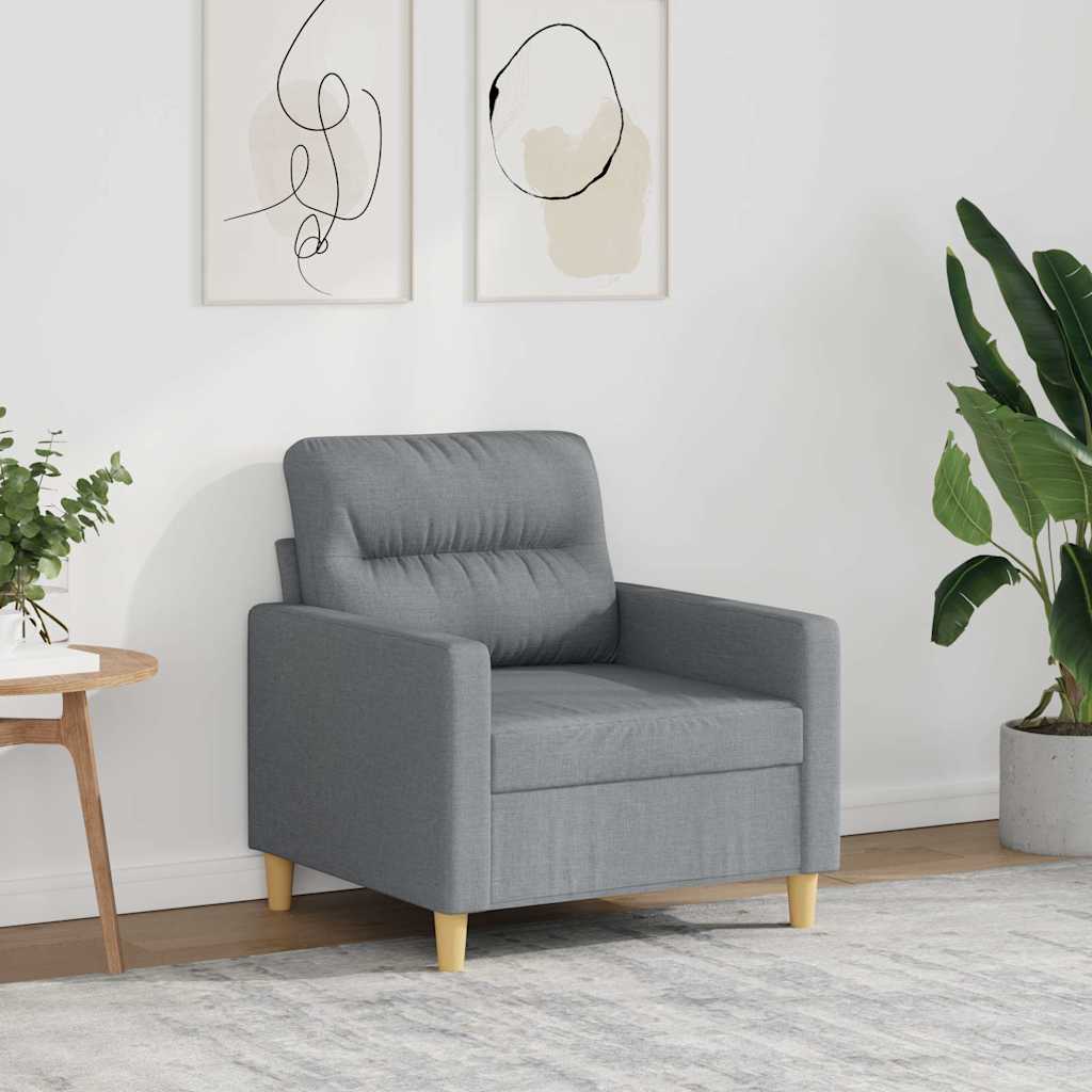 Sofasessel Hellgrau 60 cm Stoff