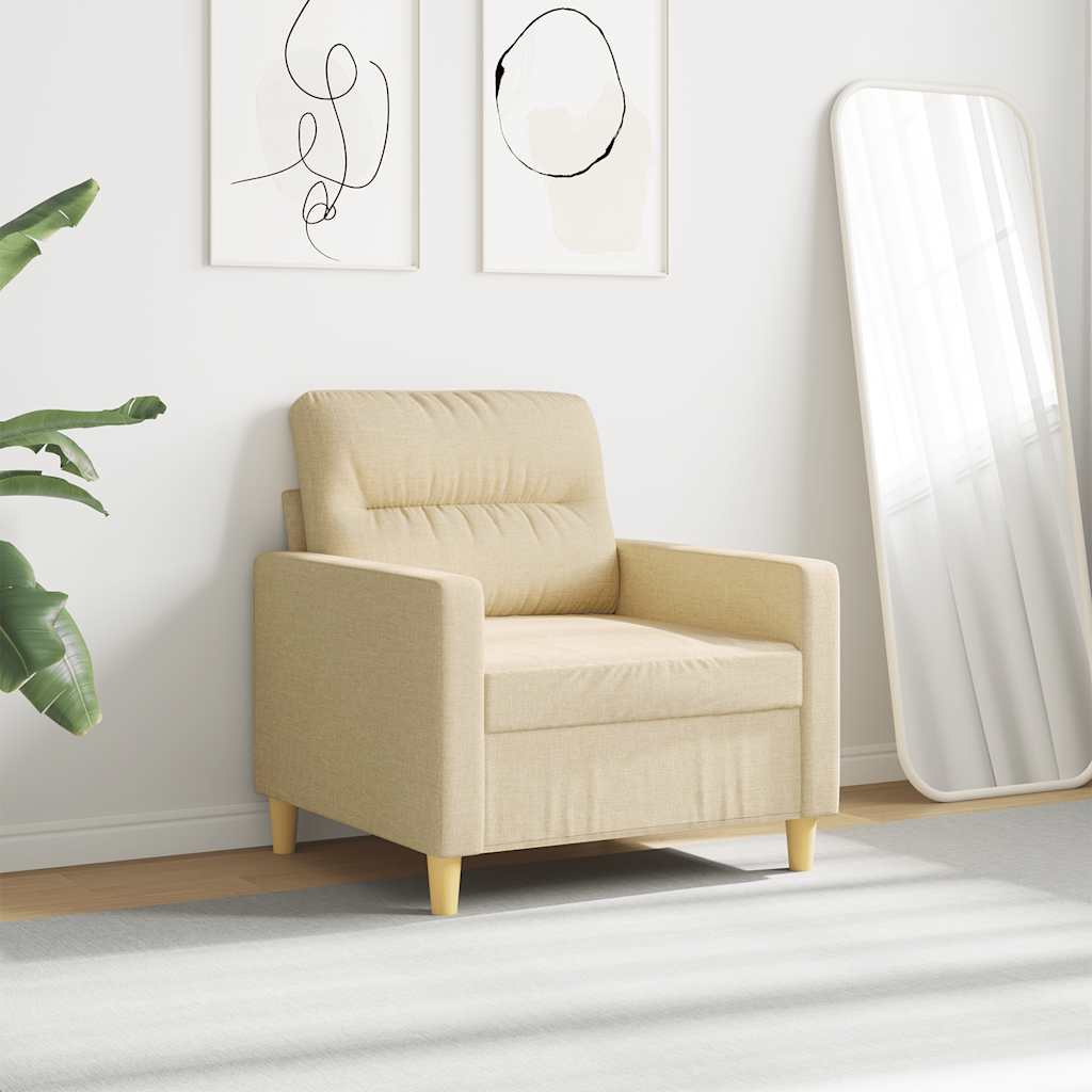 Sofasessel Creme 60 cm Stoff