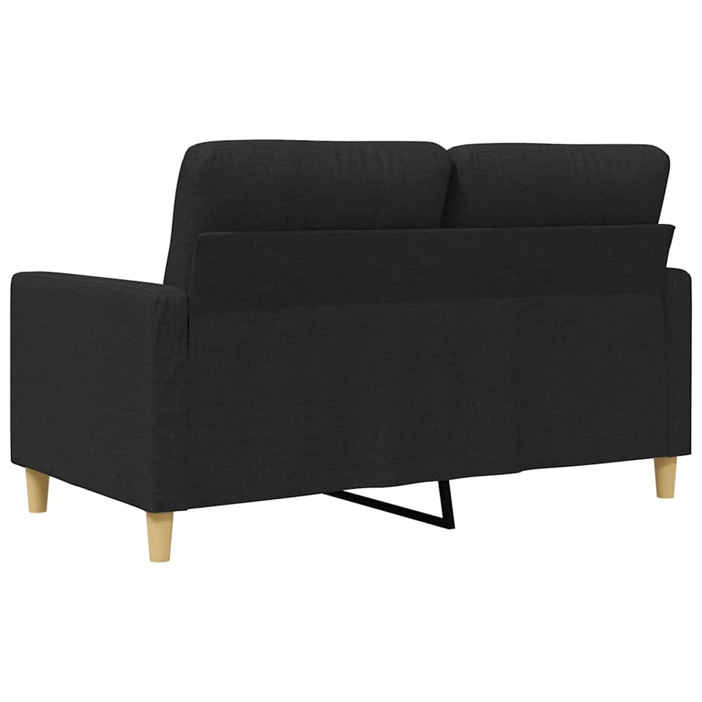 2-Sitzer-Sofa Schwarz 120 cm Stoff