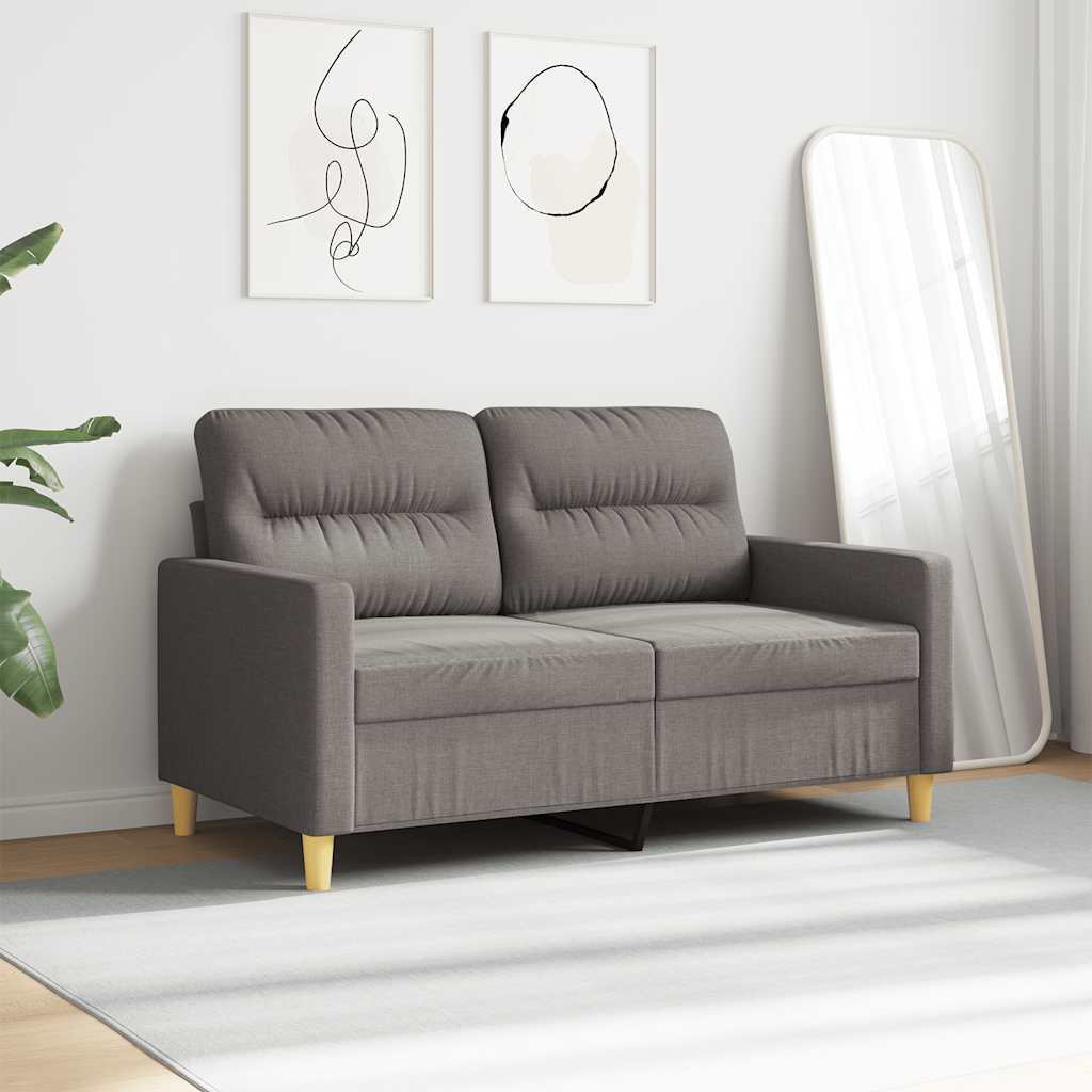 2-Sitzer-Sofa Taupe 120 cm Stoff