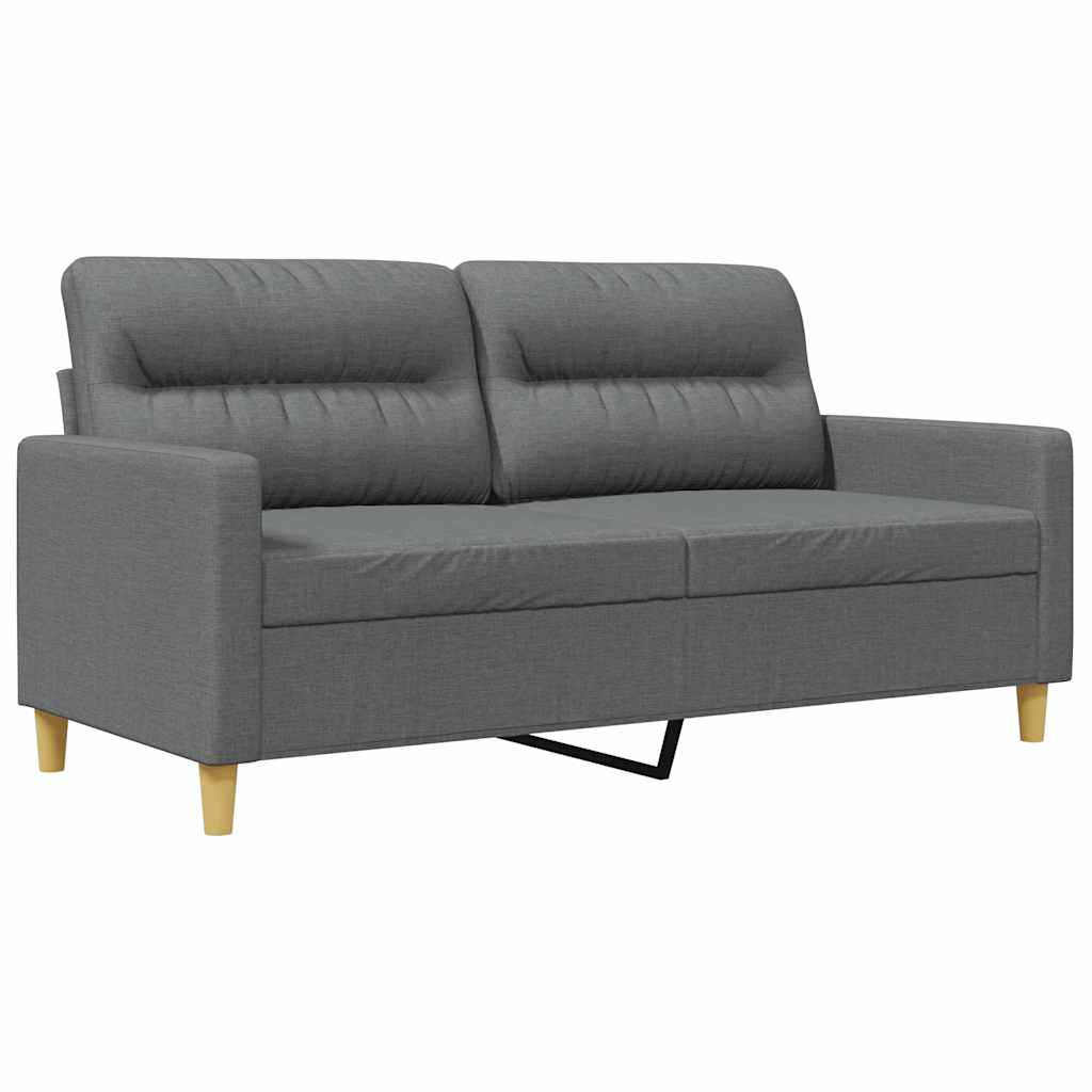 2-Sitzer-Sofa Dunkelgrau 140 cm Stoff