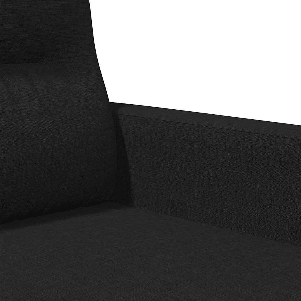 2-Sitzer-Sofa Schwarz 140 cm Stoff